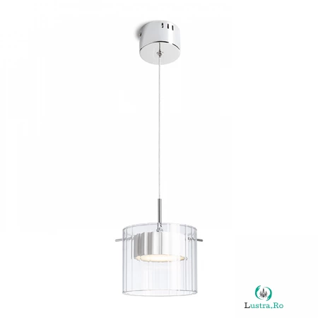 ESTRA I Corp de iluminat suspendat alb sticla clara 230V LED 5W 3000K
