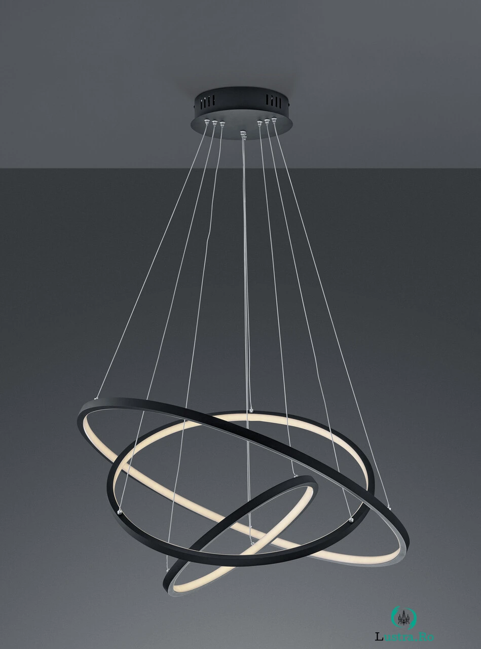 Lustra Aaron, TRIO, 80x150 cm, 78W, 1x SMD LED, metal, antracit la 1,778.00 lei ron
