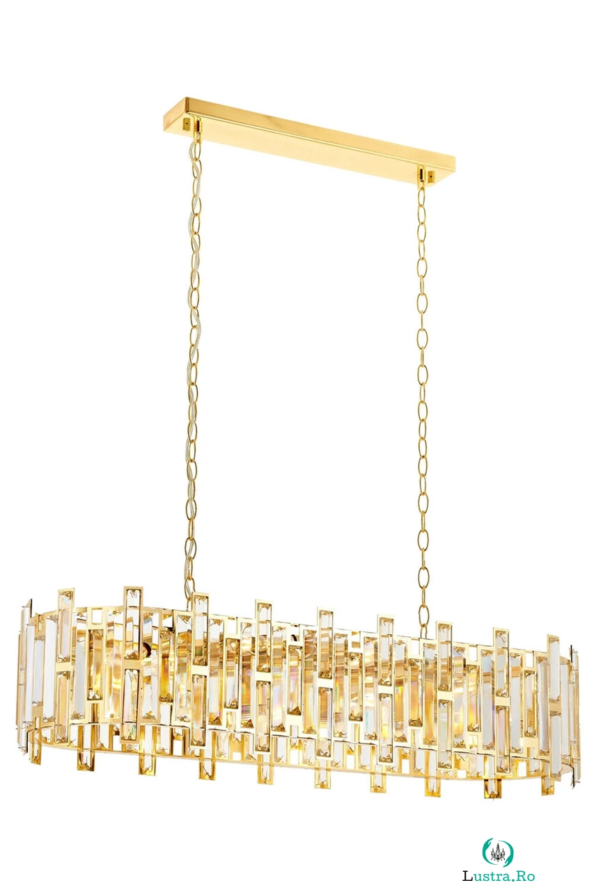 Lustra, Aurora, 301AUR1265, Metal, Auriu la 5,024.00 lei ron