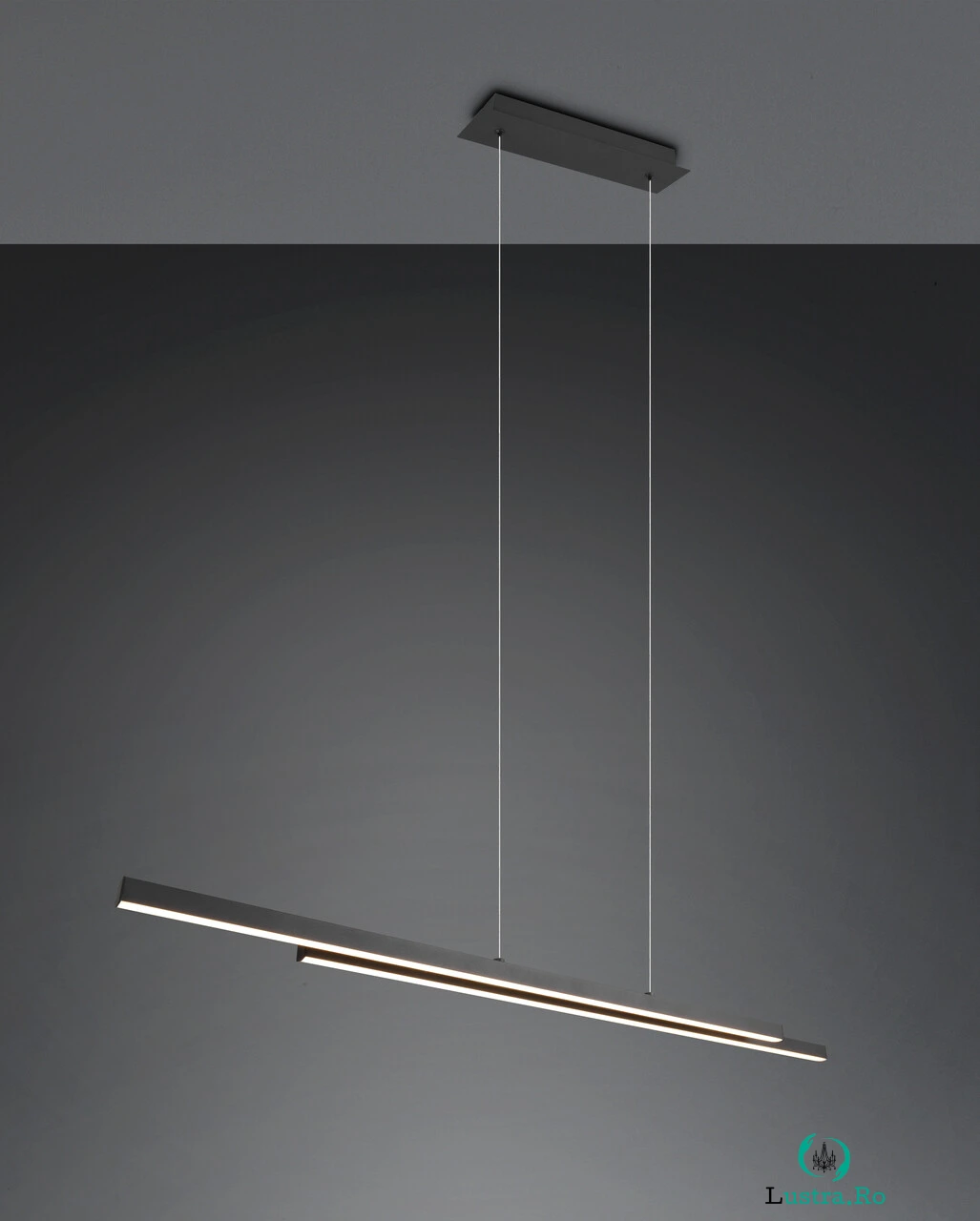 Lustra Odio, RL NOW, 110x8.5x150 cm, 22W, 1x SMD, metal, negru mat