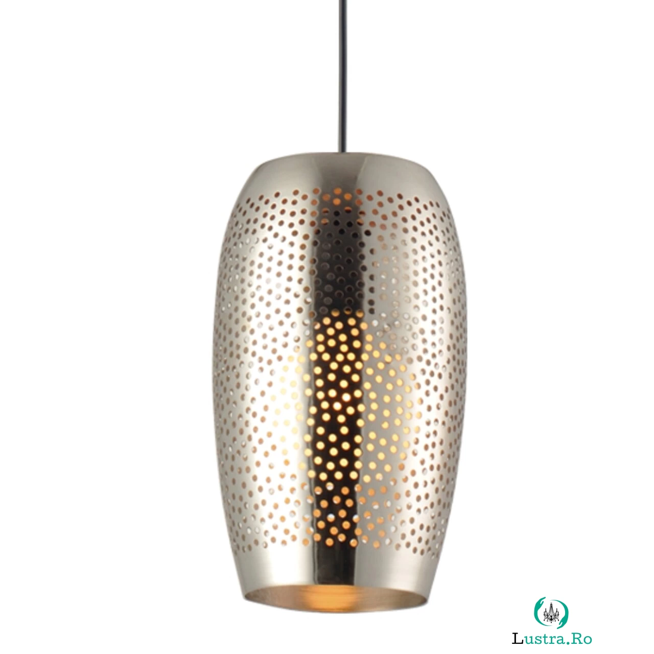 Lustra Aca Lighting, NETTO, 16x120 cm, 1xE27, 40W, argintiu la 127.00 lei ron