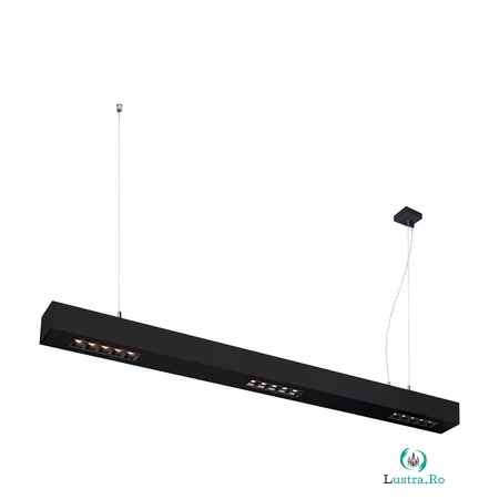 Lampa suspendata, lustra Q-LINE ® pandantiv, LED-negru pandantiv lumina de interior, 1m, BAP, negru, 3000K,