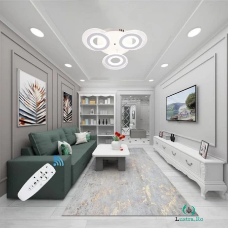 LUSTRA LED CERCURI 70W CU 3 BRATE 3 CULORI+IR 470x85mm
